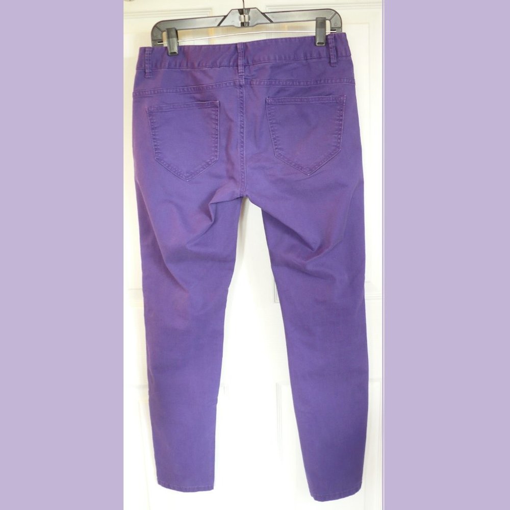 London Jean Purple Skinny Jeans Size 10 Victoria's Secret - Picture 5 of 5